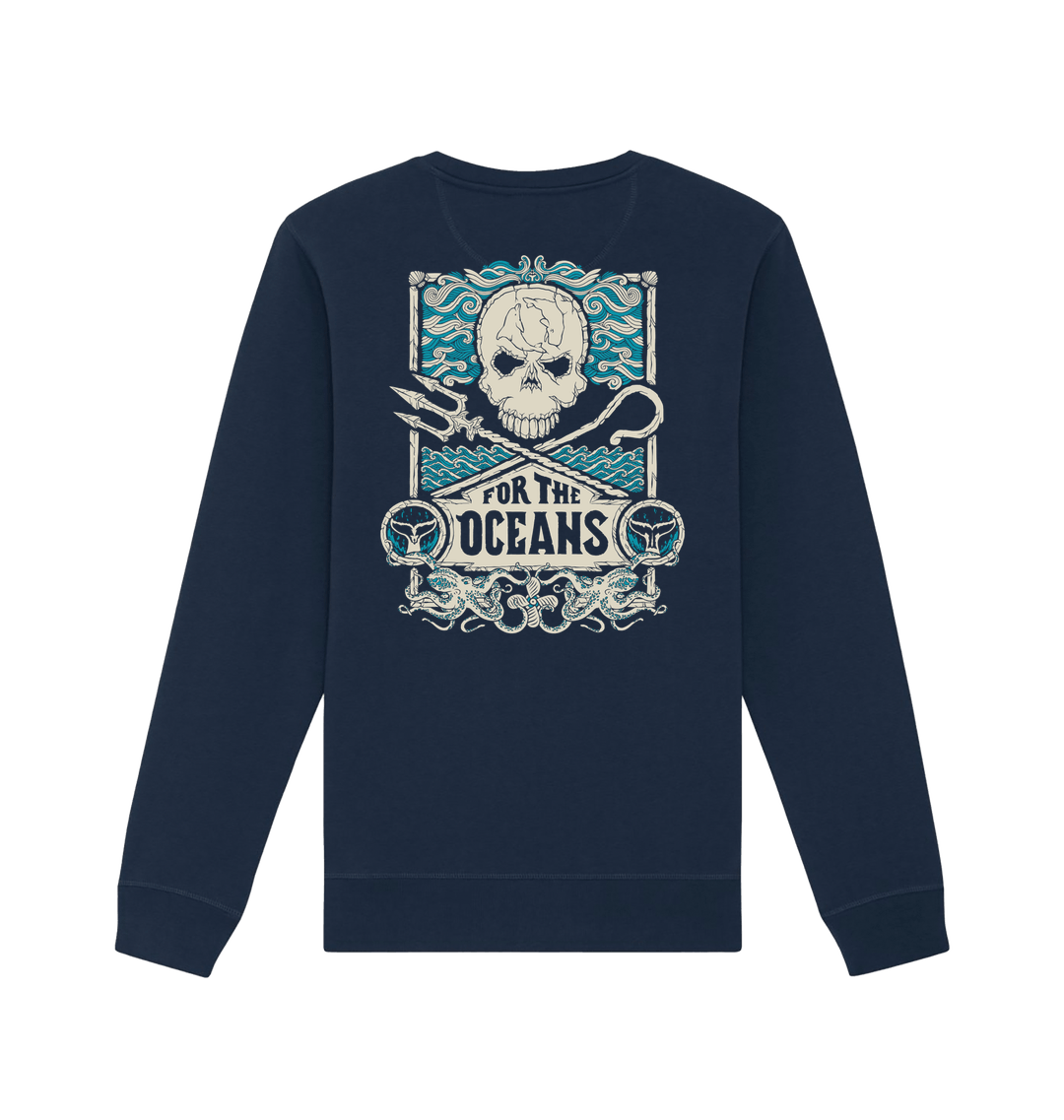 French Navy Printed Sweater