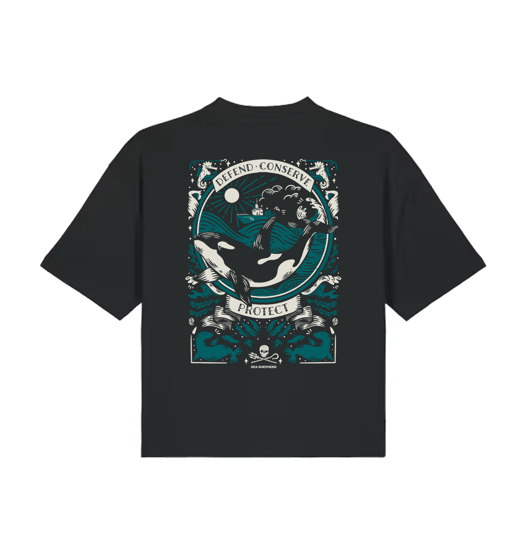 Black Printed T-shirt Back
