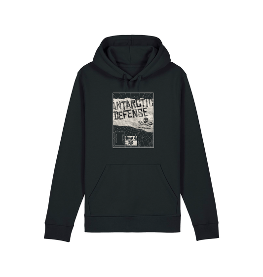 Black Printed Hoody Front