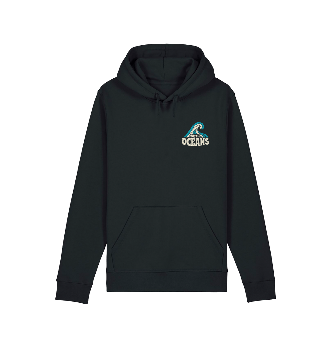 Black Printed Hoody Front