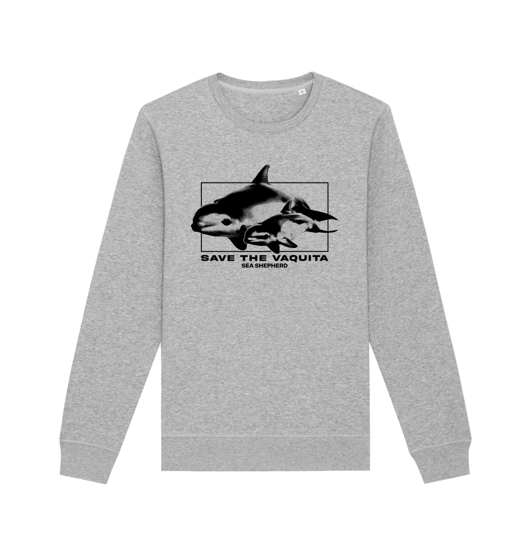 Heather Grey Printed Sweater Front