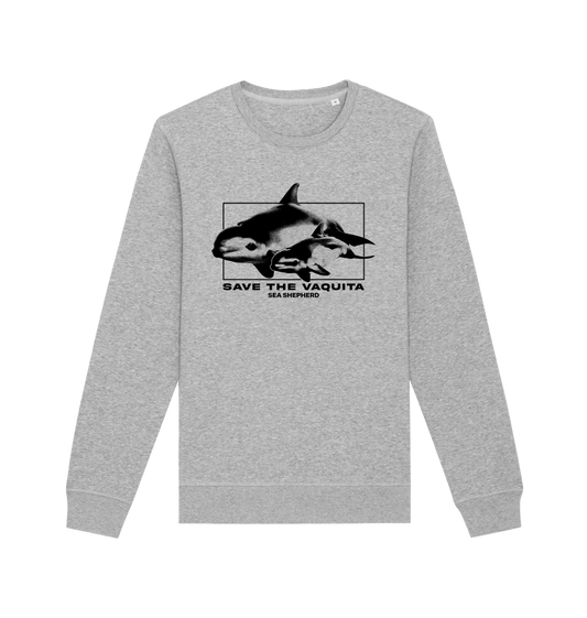 Heather Grey Printed Sweater Front