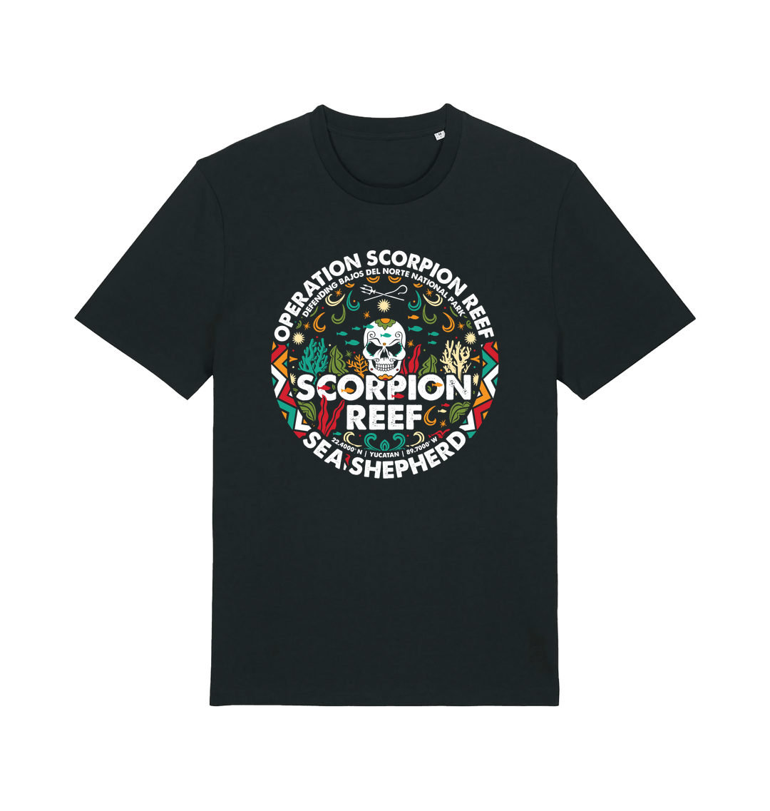 Black Printed T-shirt Front