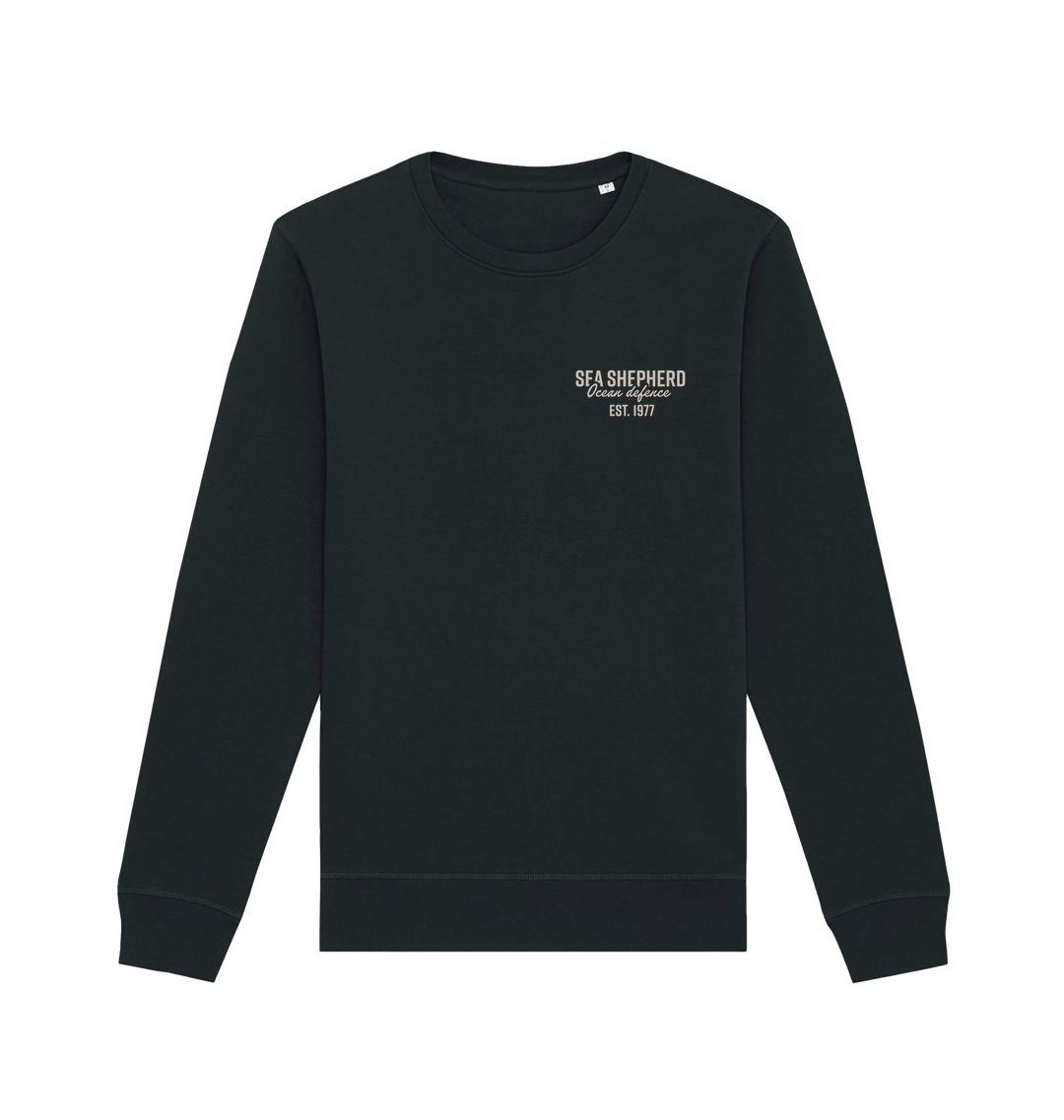 Black Printed Sweater Front