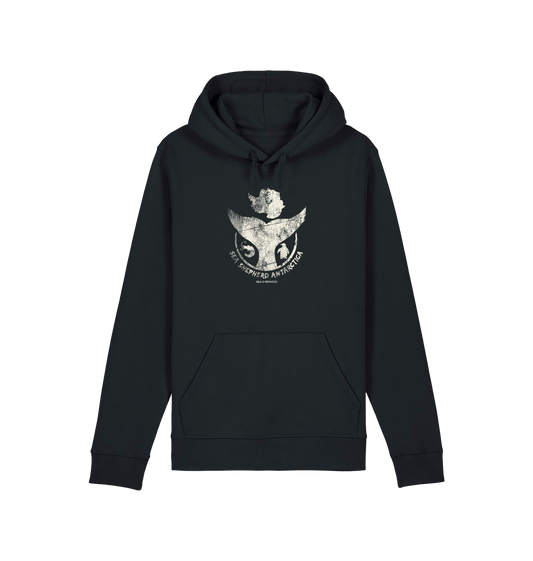 Black Printed Hoody Front