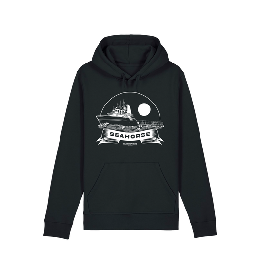 Black Printed Hoody Front