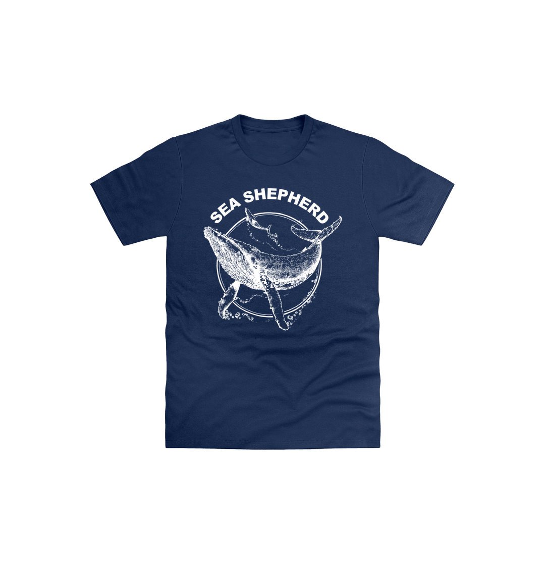 Navy Printed Kids T-Shirt Front