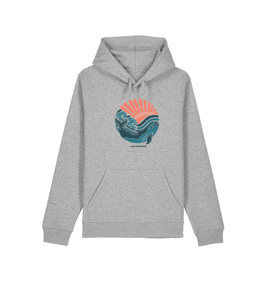 Heather Grey Printed Hoody Front