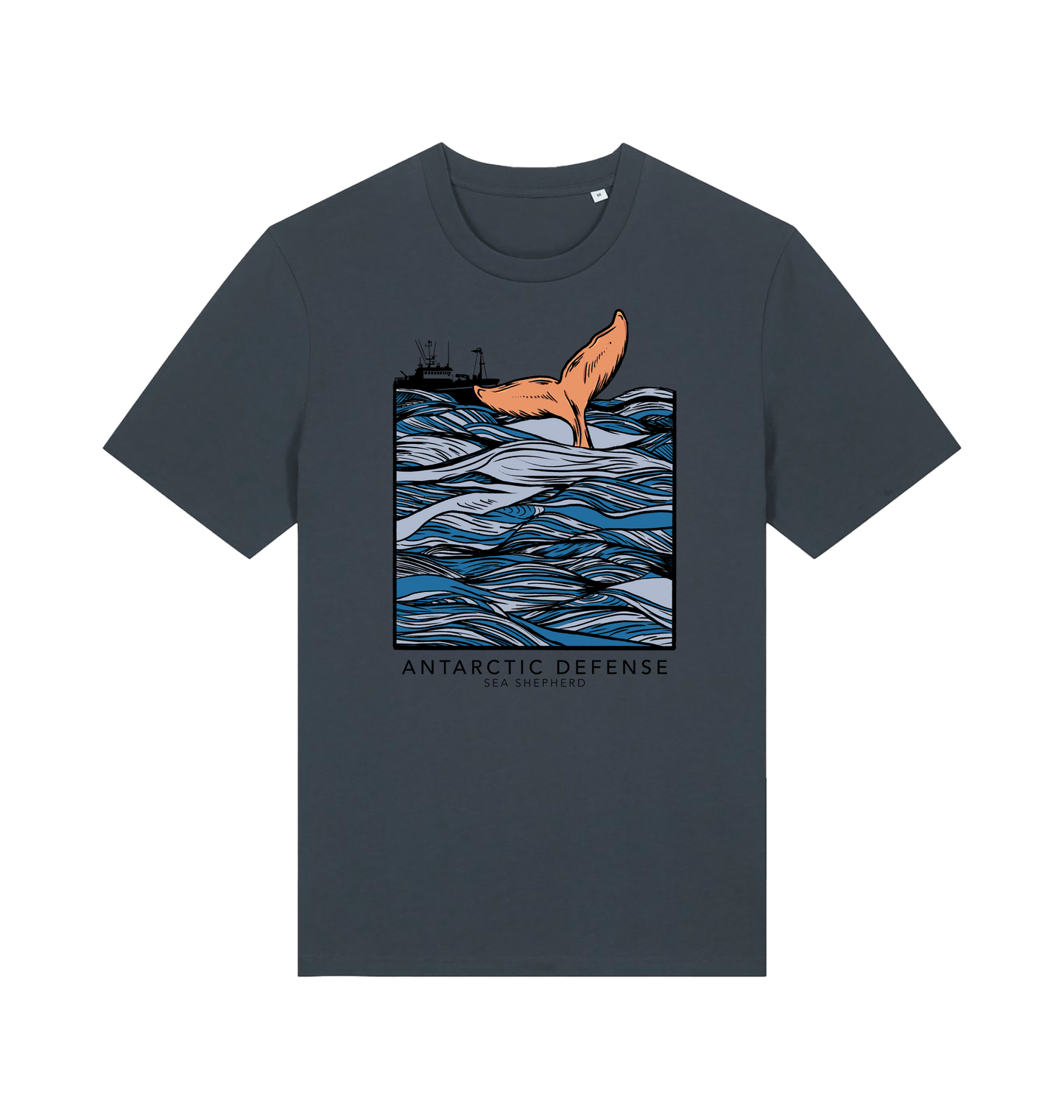 India Ink Grey Printed T-shirt Front