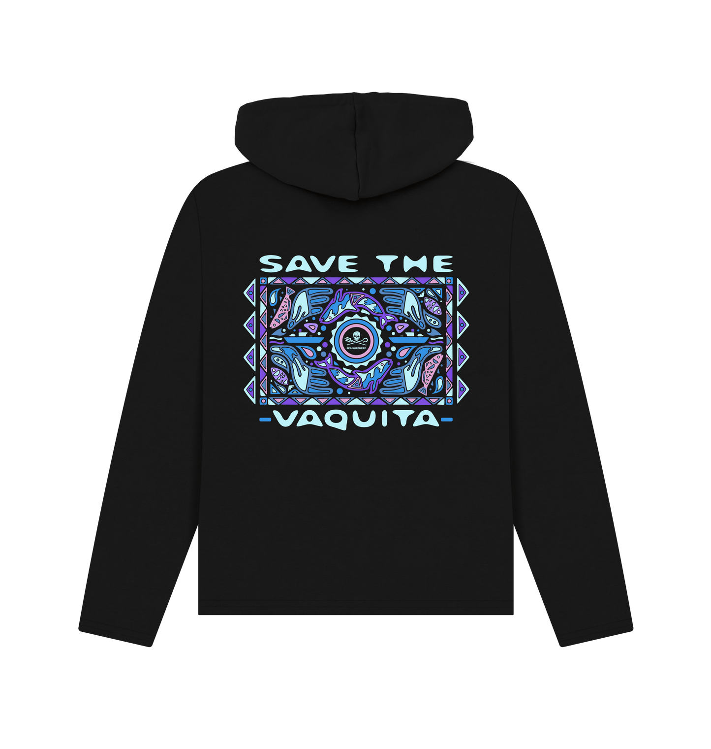 Black Printed Hoody