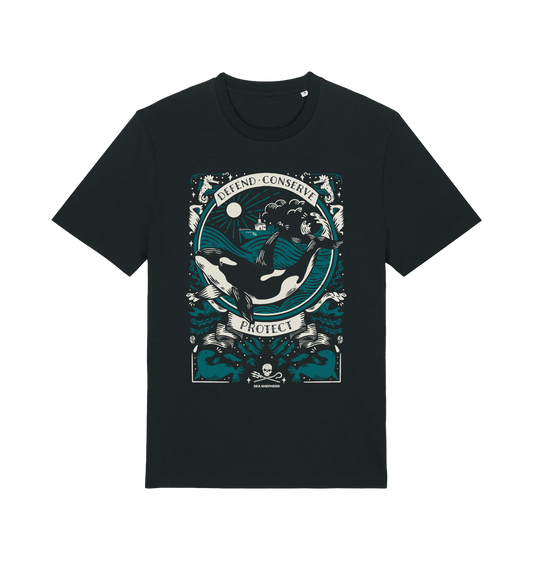 Black Printed T-shirt Front