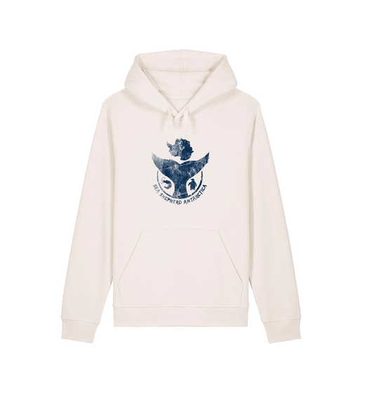 Vintage White Printed Hoody Front