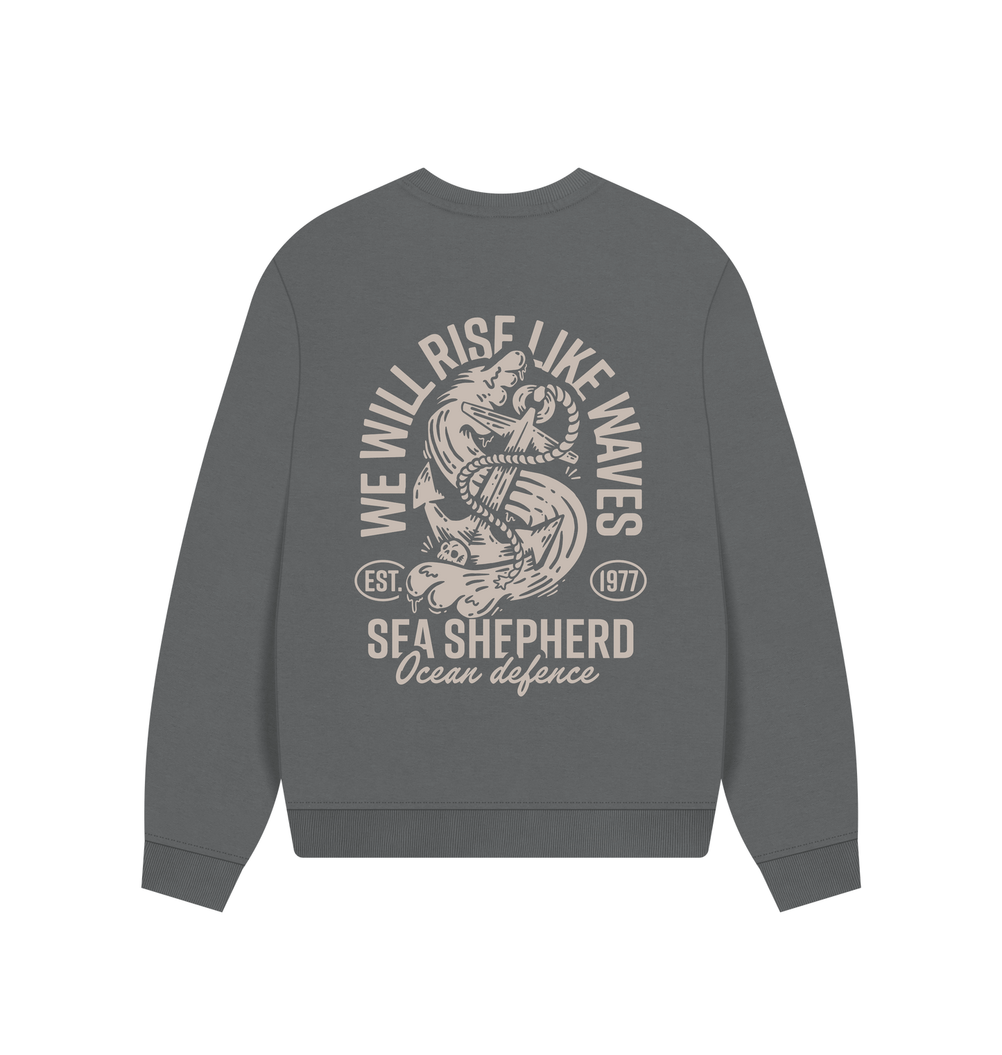 Slate Grey Printed Sweater