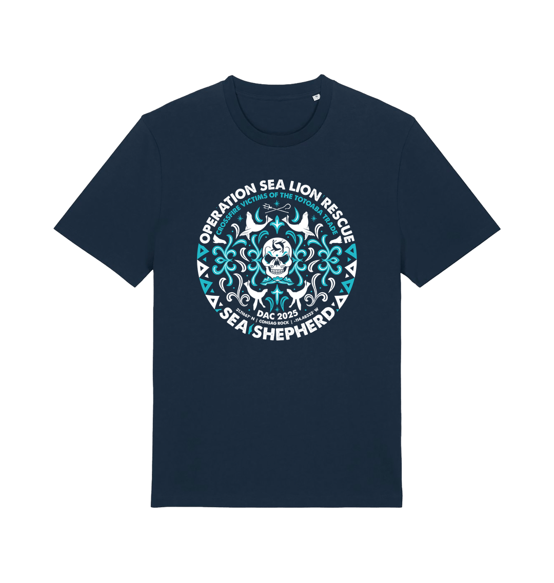French Navy Printed T-shirt Front