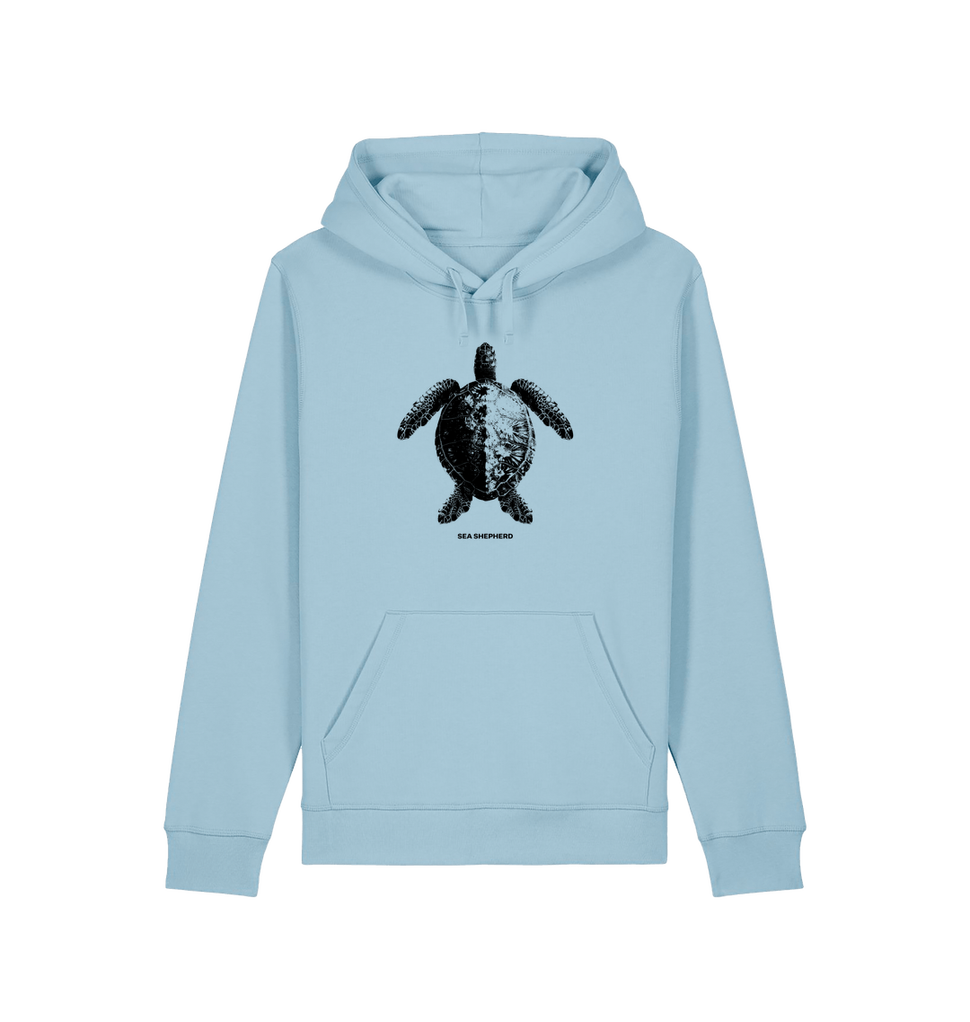 Sky Blue Printed Hoody Front