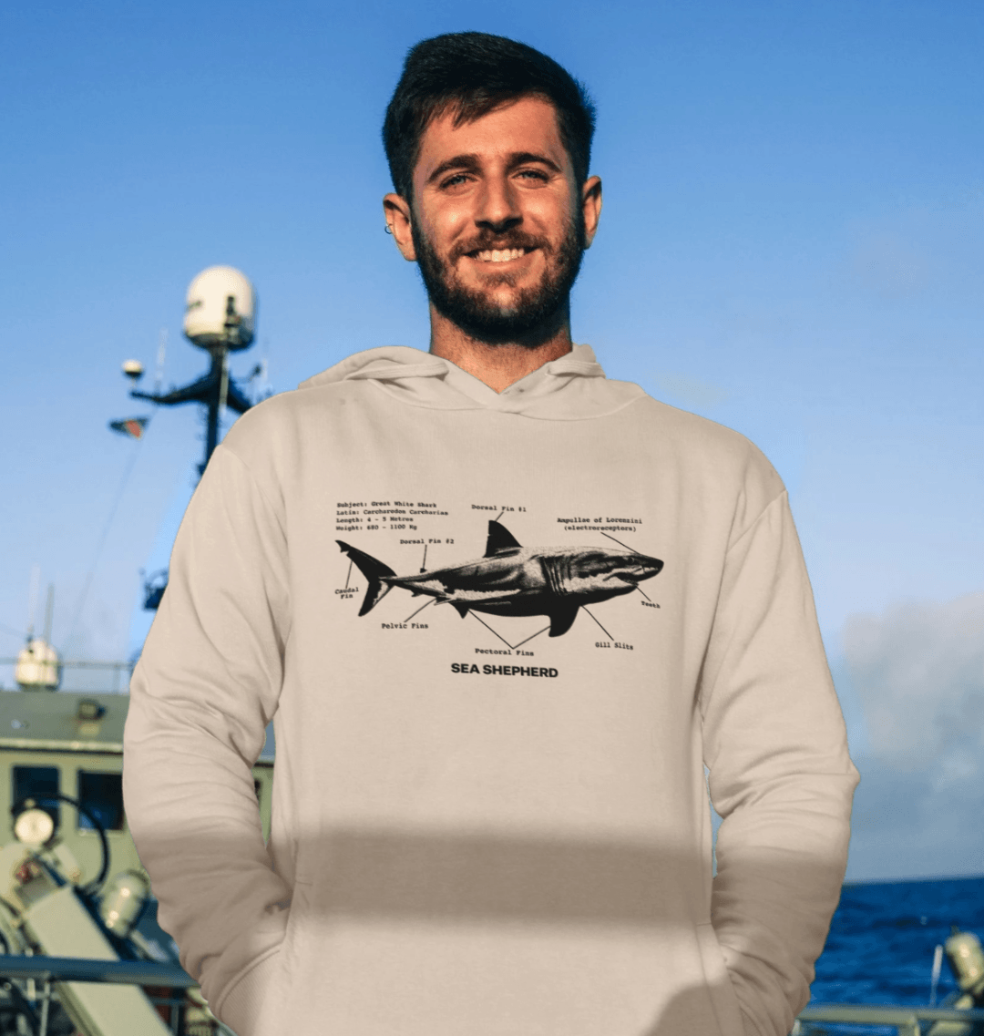 Urban Backwoods Shark Warning Sign II Heren T-Shirt Zwart Maat S Urban Backwoods Shark Warning Sign II Heren T-Shirt Zwart Maat S