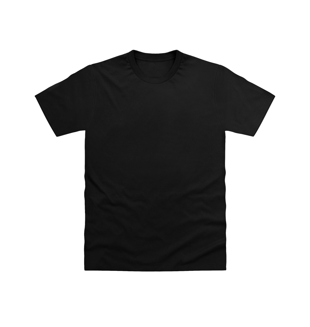 Black Printed T-shirt Front