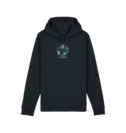 Black Printed Hoody Front