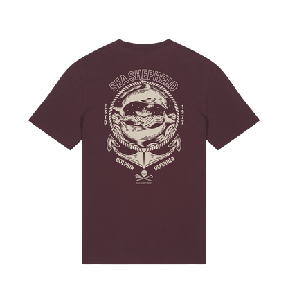 Red Brown Printed T-shirt Back