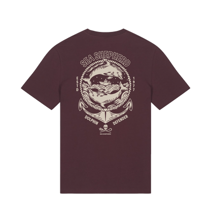 Red Brown Printed T-shirt Back