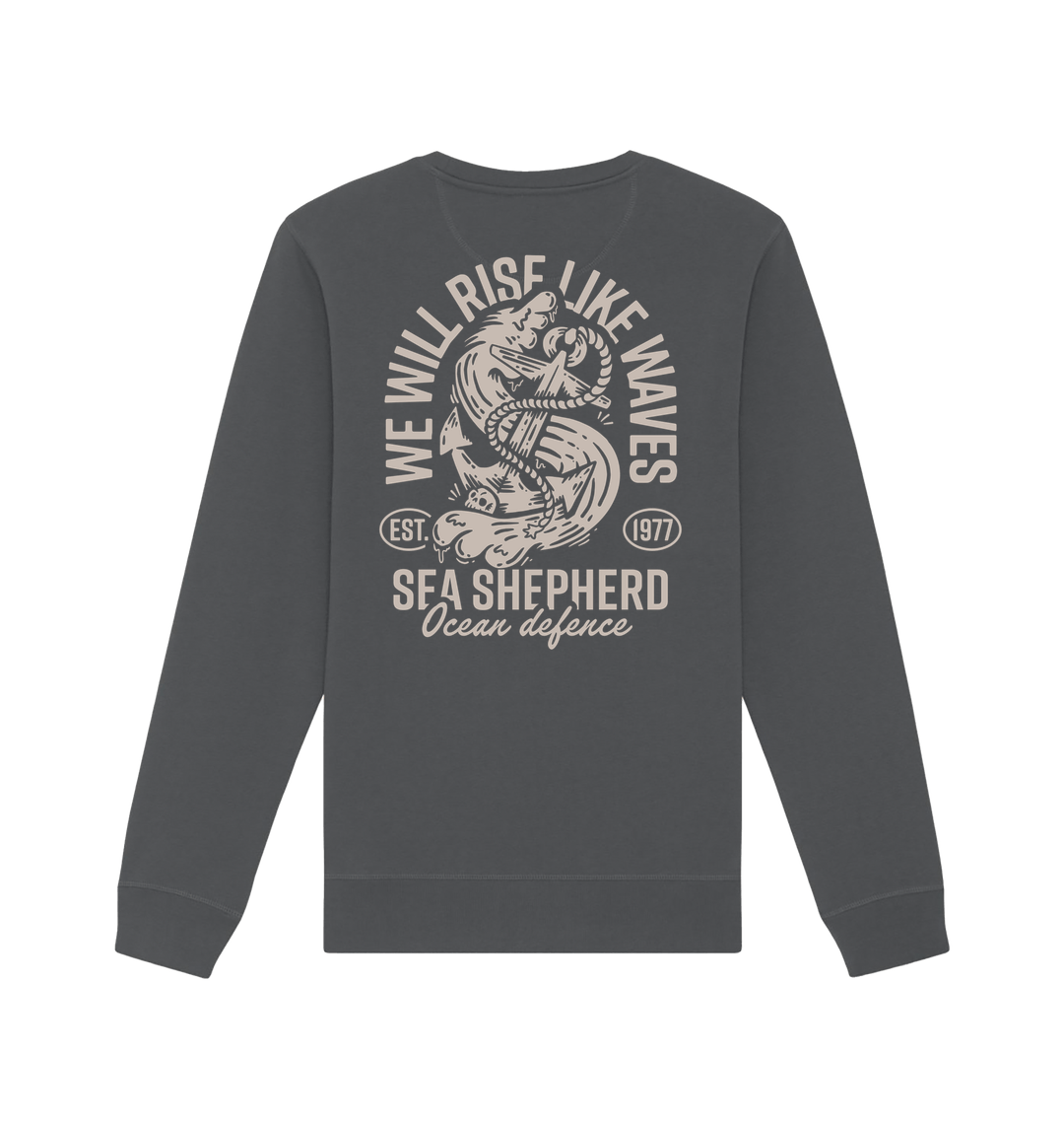 Anthracite Printed Sweater Back