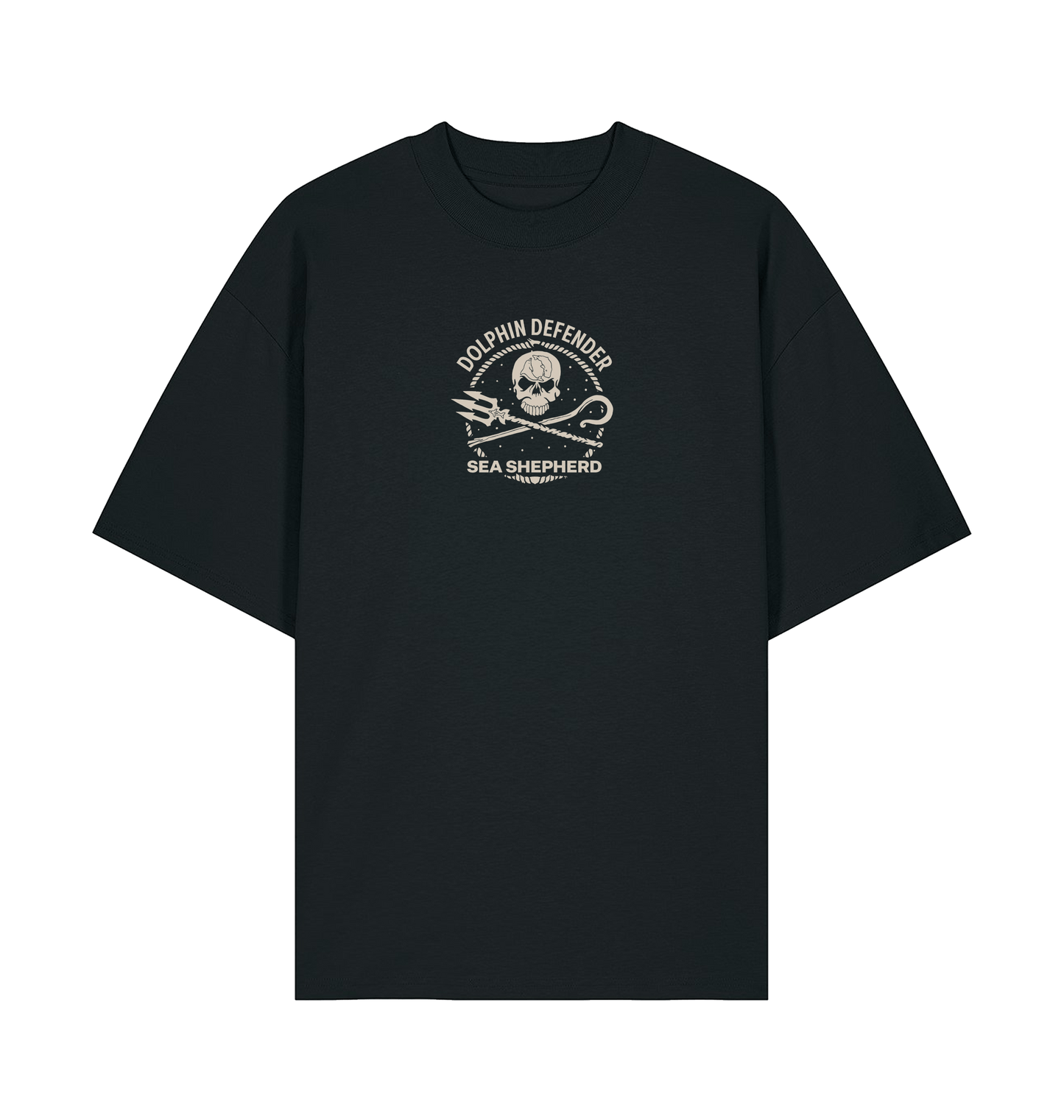 Black Printed T-shirt Front