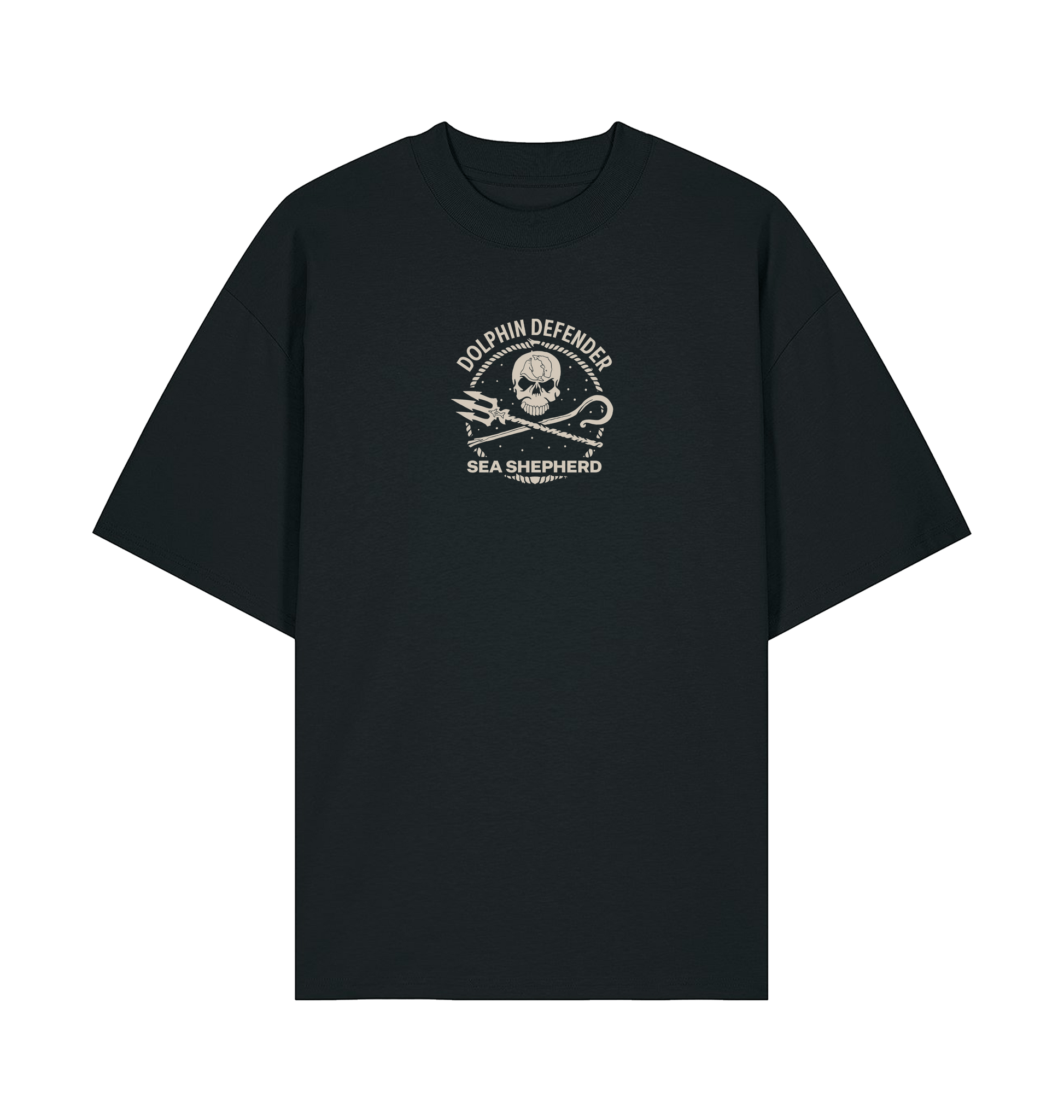 Black Printed T-shirt Front