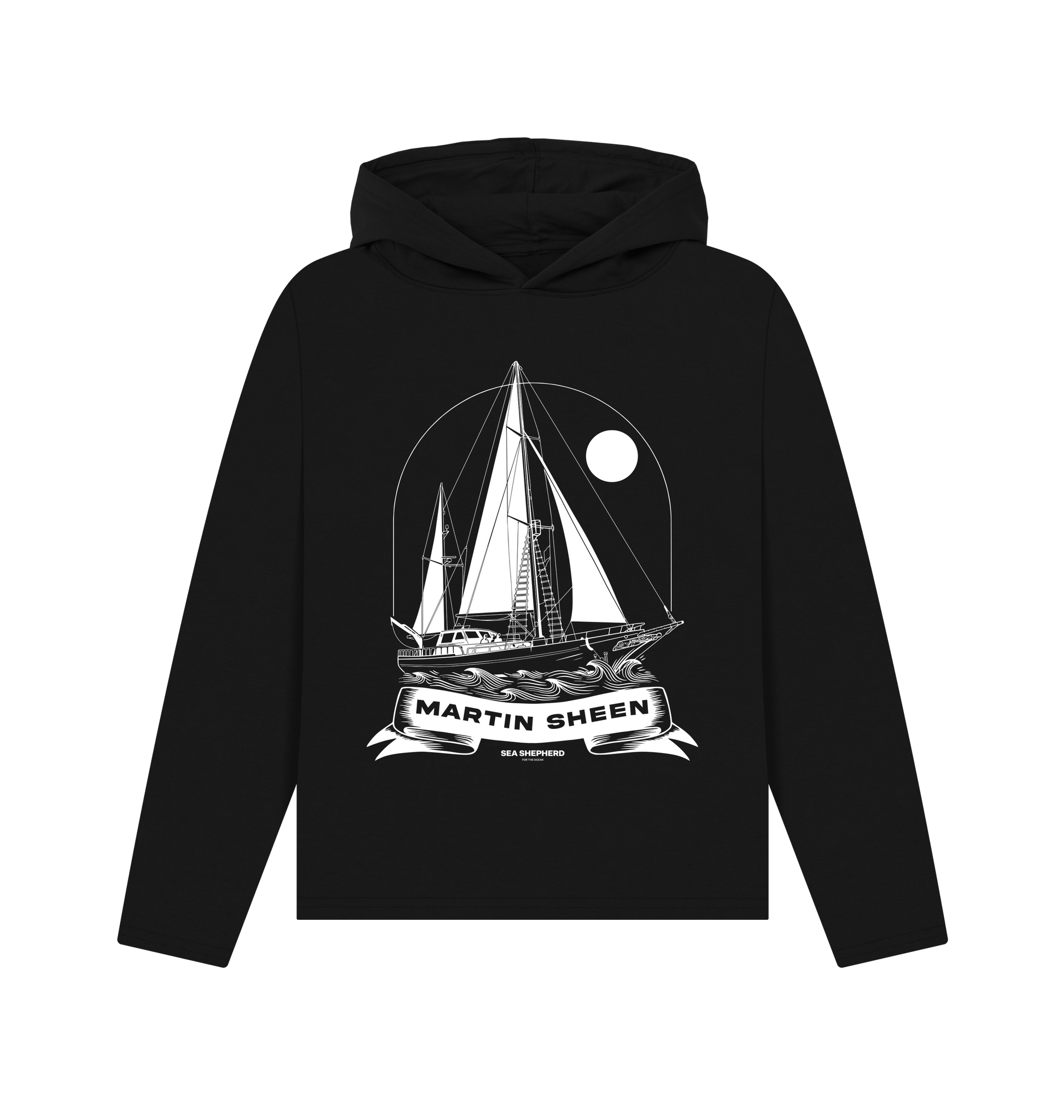 Black Printed Hoody