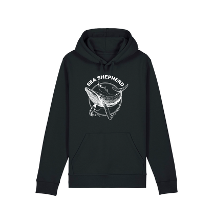 Black Printed Hoody Front