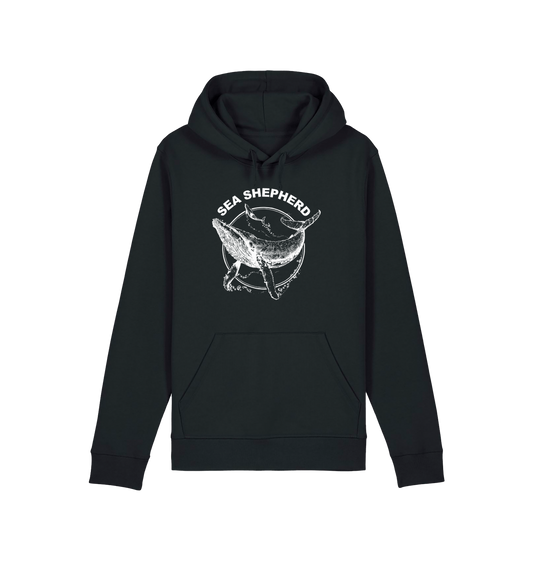 Black Printed Hoody Front