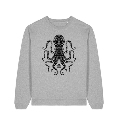 Heather Grey Printed Sweater Front