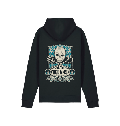 Black Printed Hoody Back