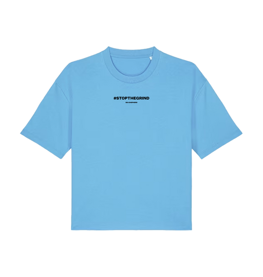 Aqua Blue Printed T-shirt Front