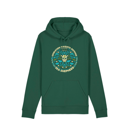 Bottle Green Printed Hoody Front