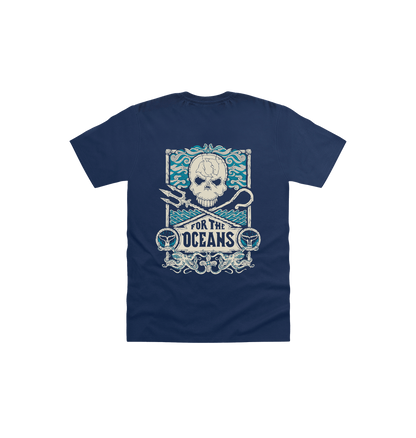 Navy Printed Kids T-Shirt Back