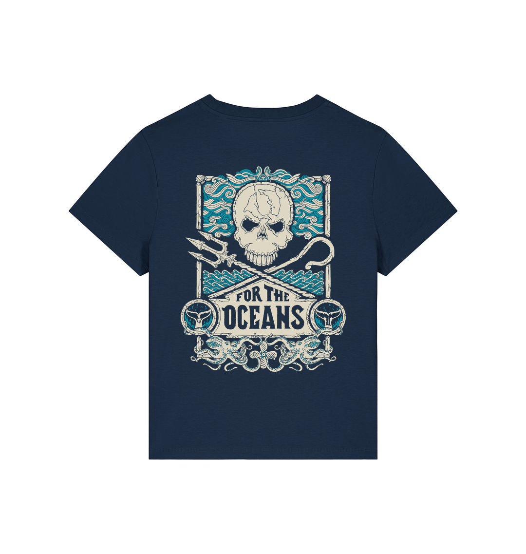 French Navy Printed T-shirt Back