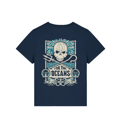 French Navy Printed T-shirt Back