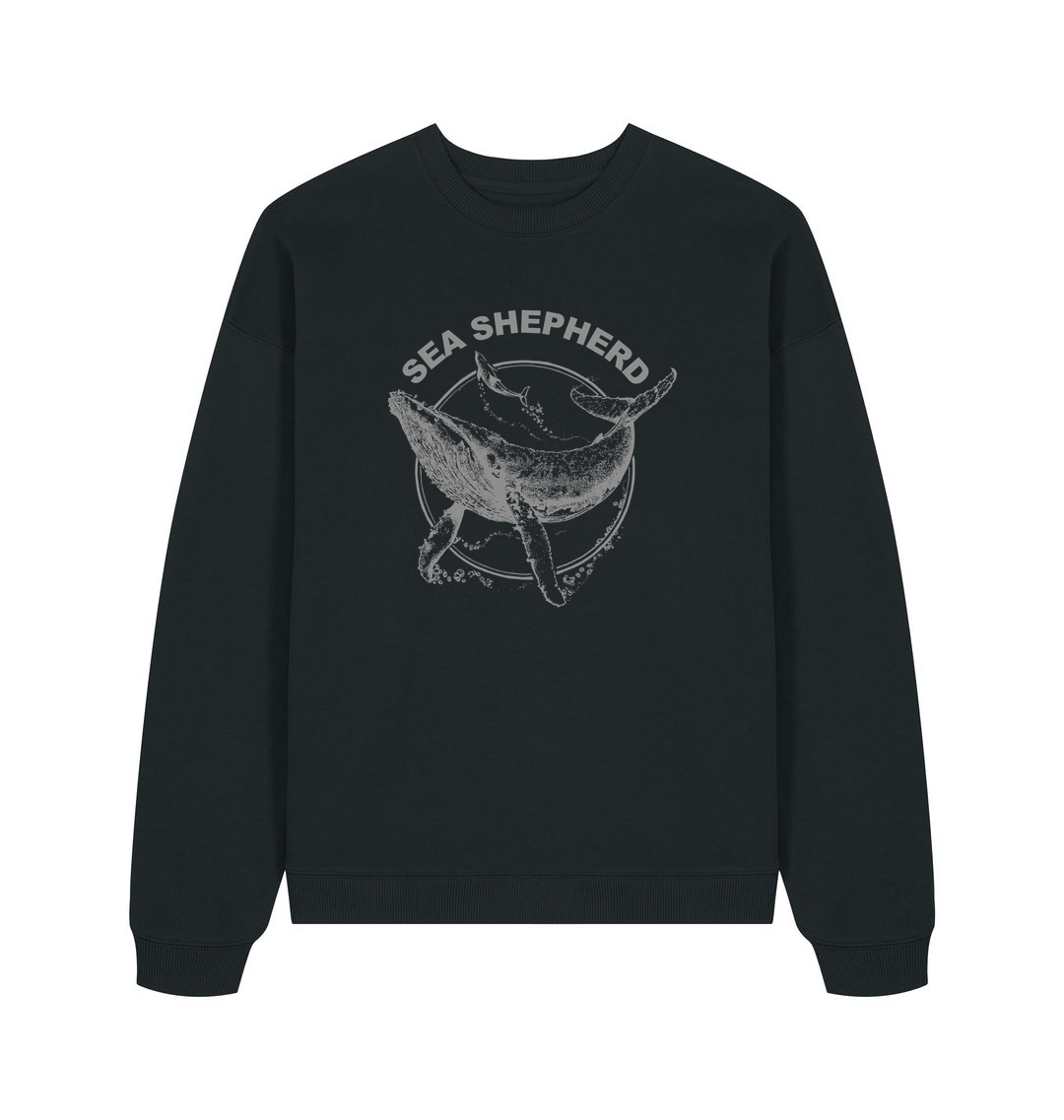 Black Printed Sweater Front