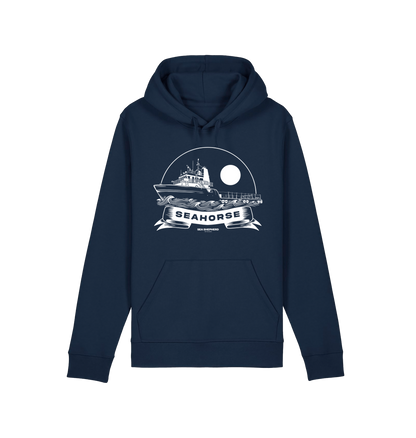 French Navy Printed Hoody