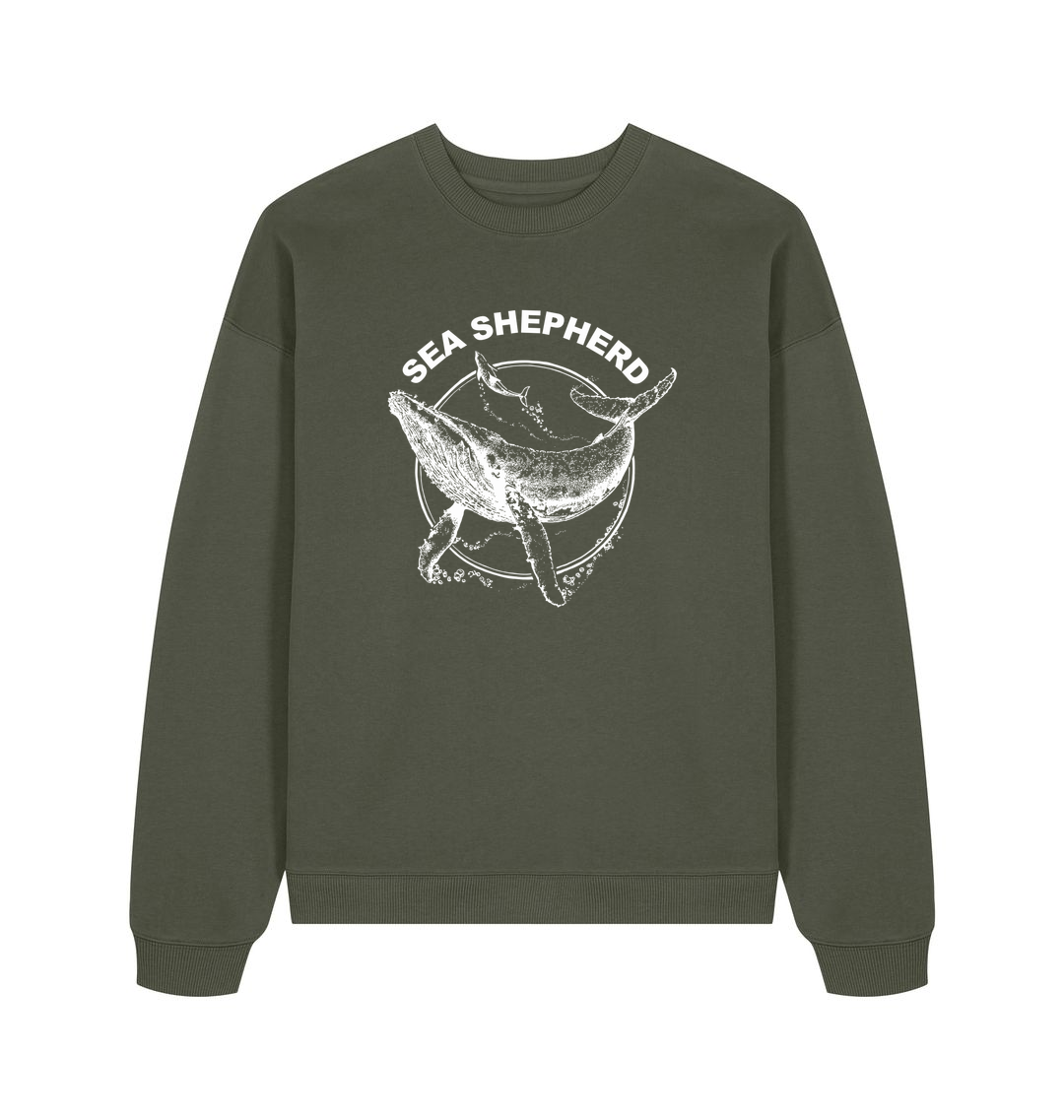 Khaki Printed Sweater Front