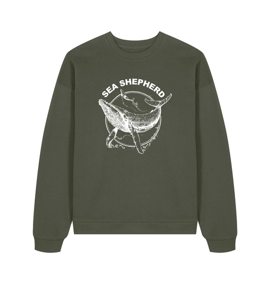 Khaki Printed Sweater Front