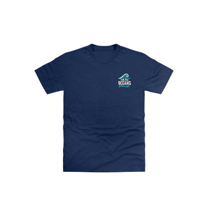 Navy Printed Kids T-Shirt Front
