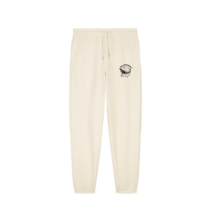 Natural Raw Printed Mens Joggers Front