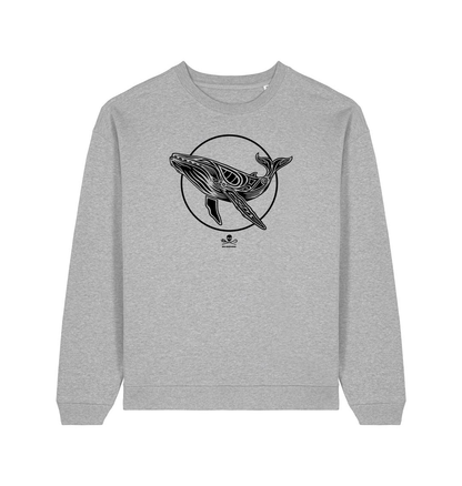 Heather Grey Printed Sweater Front