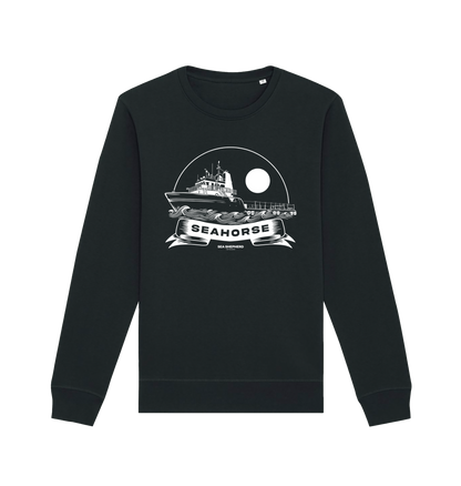 Black Printed Sweater Front