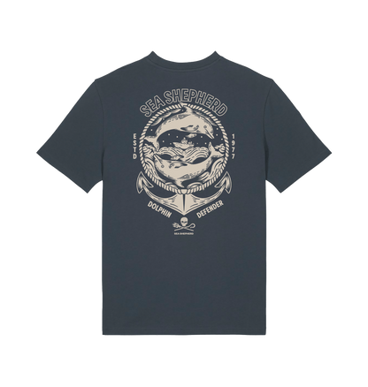 India Ink Grey Printed T-shirt Back