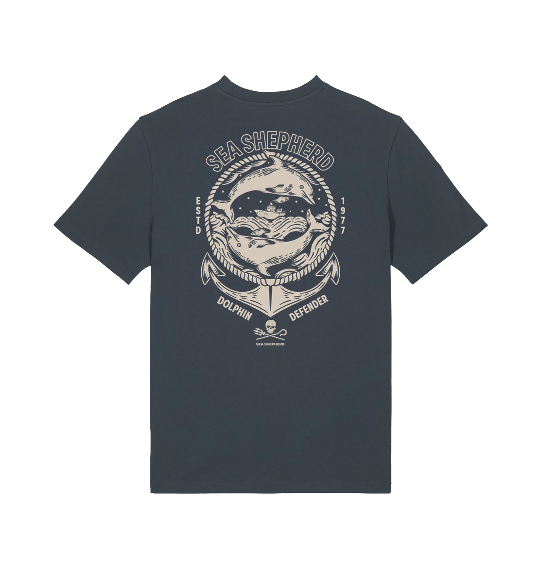 India Ink Grey Printed T-shirt Back