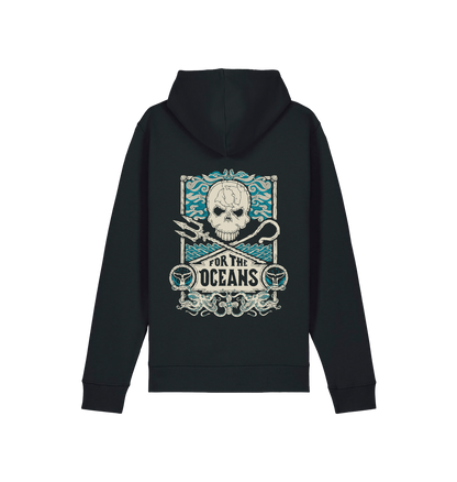 Black Printed Hoody Back