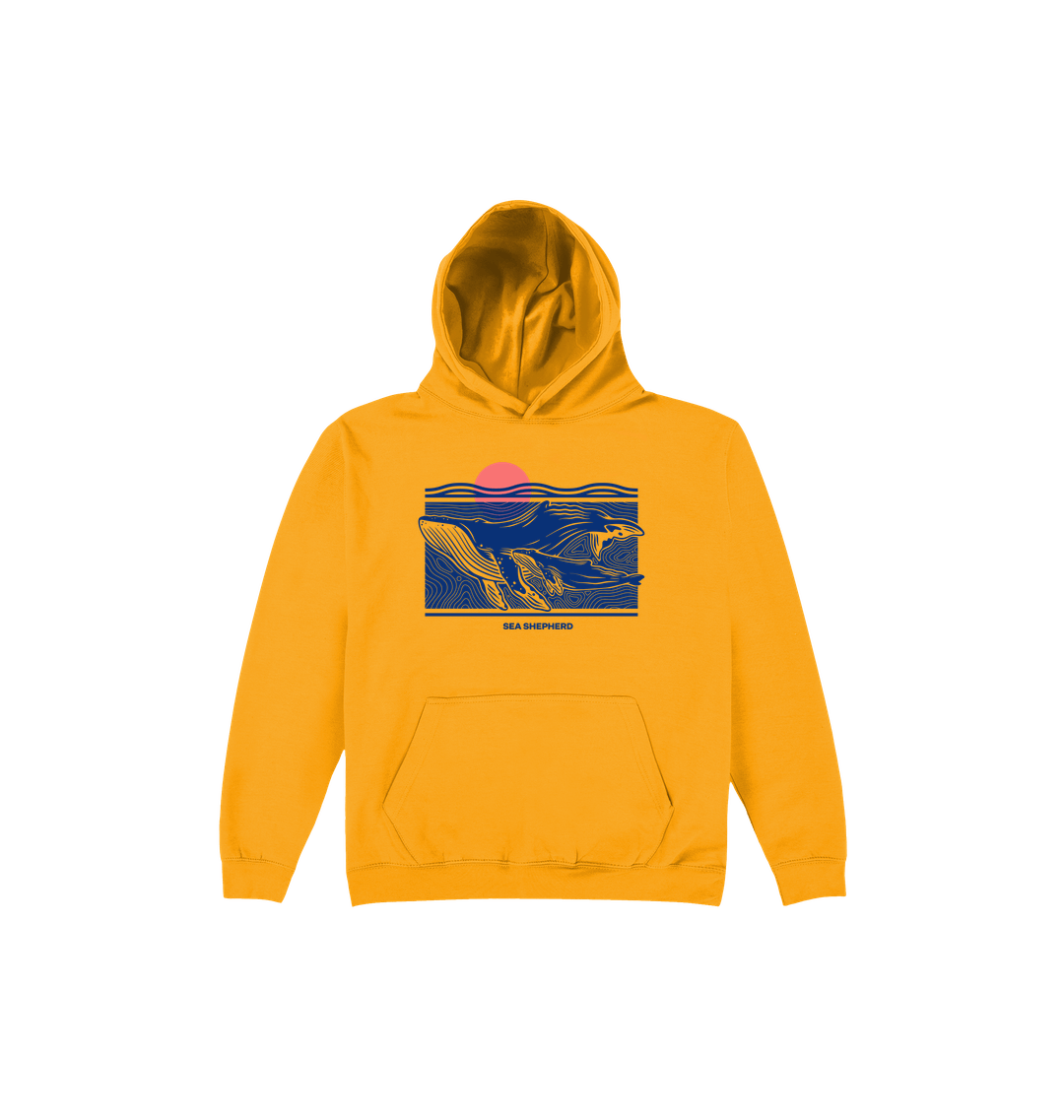 Gold Printed Kids Hoodie Front