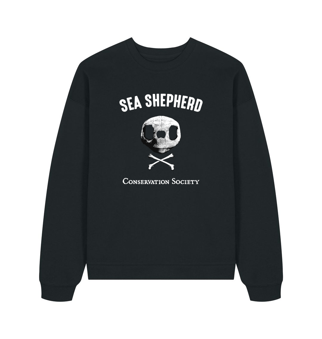 Black Printed Sweater Front
